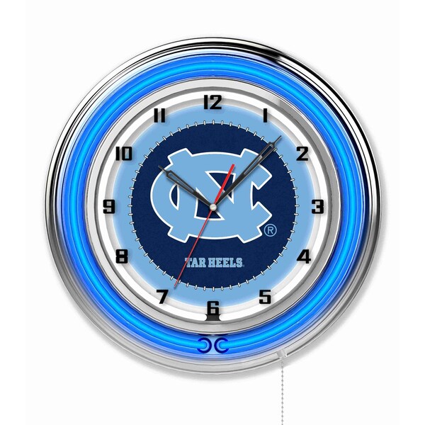 University of North Carolina Double Neon 19" Clock