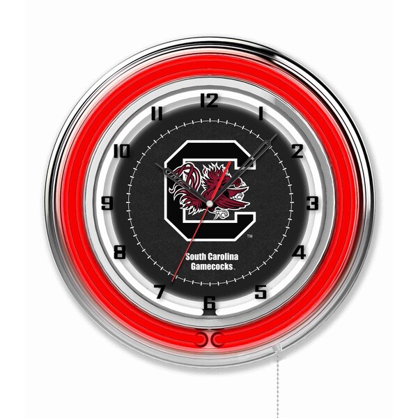 University of South Carolina Double Neon 19" Clock