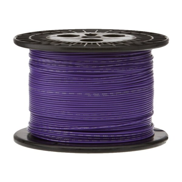 22 AWG Gauge UL1061 Stranded Hook Up Wire, 300V, 0051 Diameter, Violet, 500 ft Length