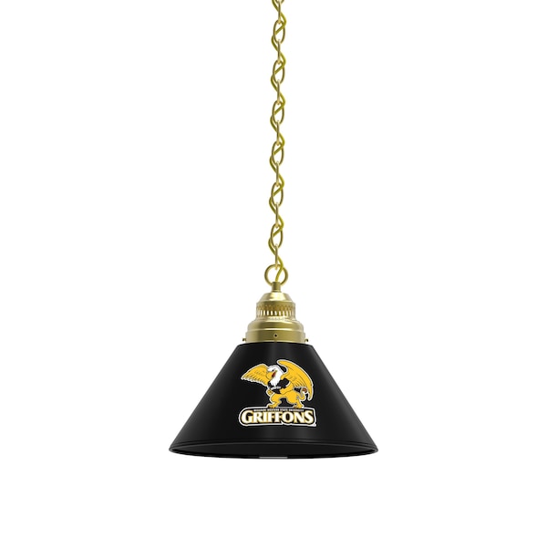 Missouri Western State Pendant Light, Brass Fixture