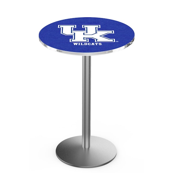 42" Stainless Steel Kentucky "UK" Pub Table, 36" dia. Top
