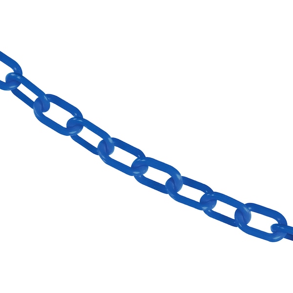 1" x 50' Sky Blue Plastic Safety Chain