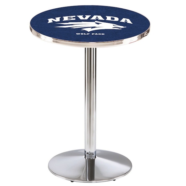 42" Chrome Nevada Pub Table, 36" dia. Top