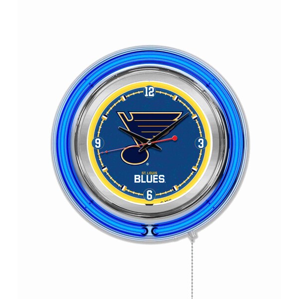 St Louis Blues Double Neon 15" Clock, NHL
