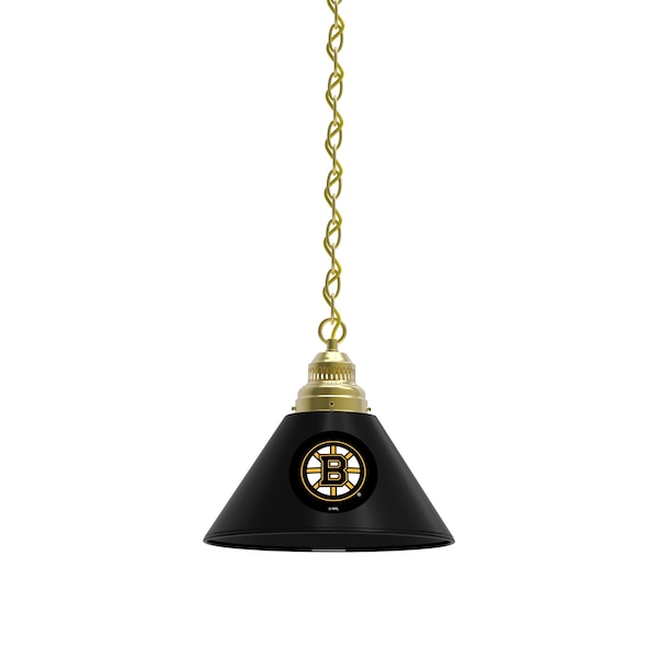 Boston Bruins Pendant Light, Brass Fixture