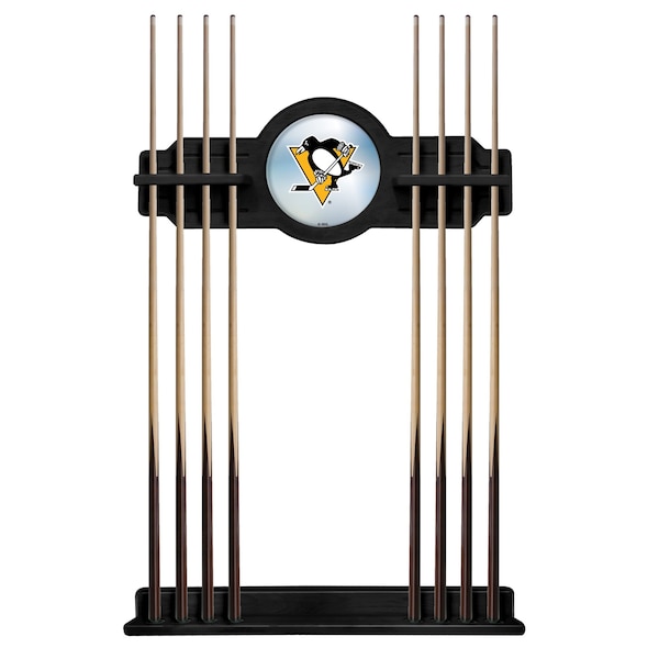 Pittsburgh Penguins Cue Rack in Black Finish