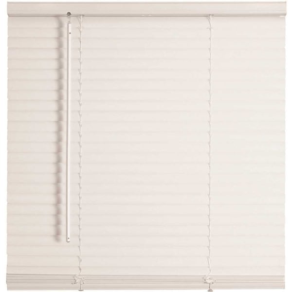TruTouch White Cordless Light Filtering Vinyl Mini Blinds with 1 in. Slats 23 in. W x 48 in. L