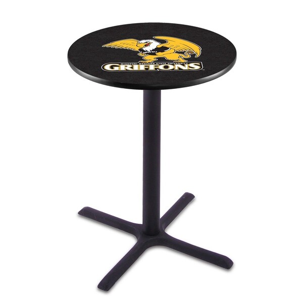 42" Blk Wrinkle Missouri Western State Pub Table, 36" dia. Top