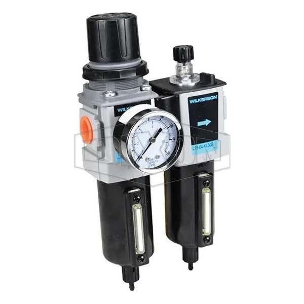 Wilkerson by  Combination Unit with Manual Drain and Sight Gauge, 1/2 in Port, 150 SCFM Flow Rate, A