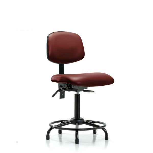 Vinyl Chair, Med Bench, Round Tube Base, Tilt, Glides, Borscht