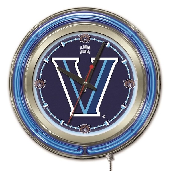 Villanova University Double Neon 15" Clock