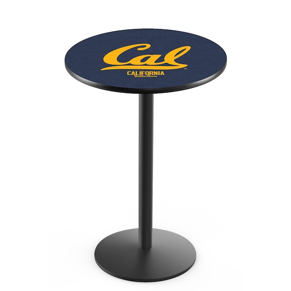 42" Blk Wrinkle Cal Pub Table, 36" dia. Top