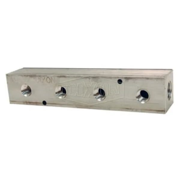Bar Manifold, 1 1/2 in NPT Inlets x 4 3/8 in NPT Outlets, Aluminum, Domestic