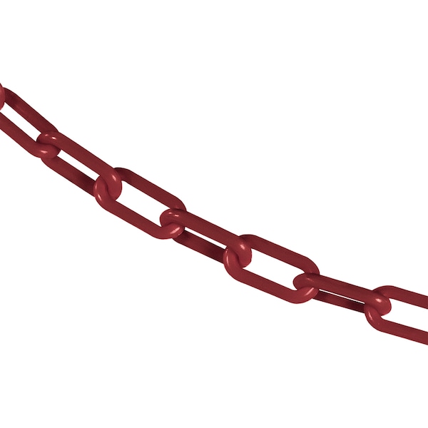 1.5" x 100' Crimson Plastic Safety Chain