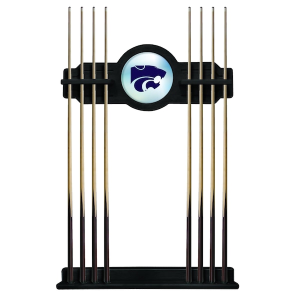 Kansas State Cue Rack in Black Finish