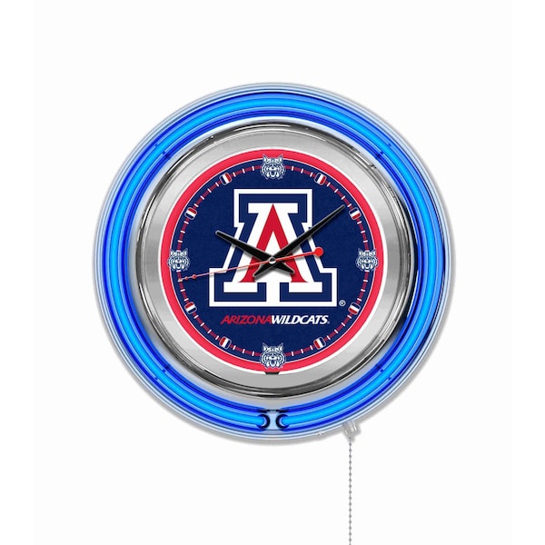 University of Arizona Double Neon 15" Clock