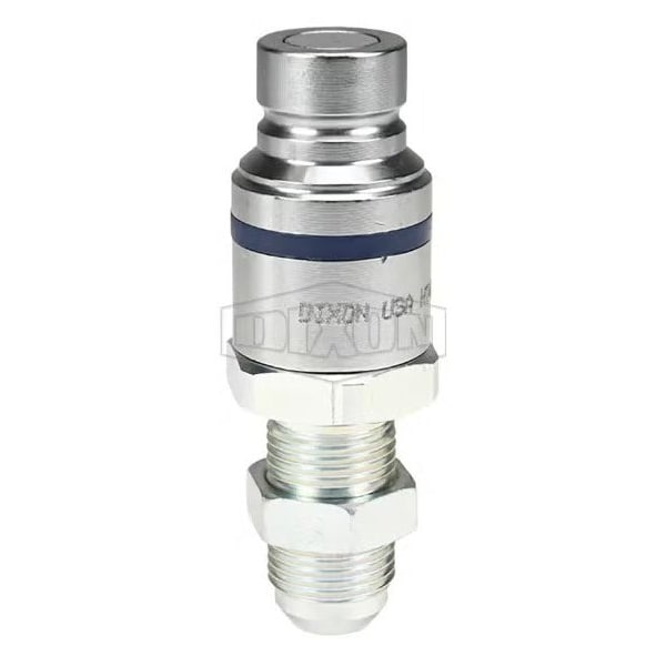 DQC HT Flushface Male Bulkhead Plug, 7/8-14 Nominal, Male JIC BH, Steel