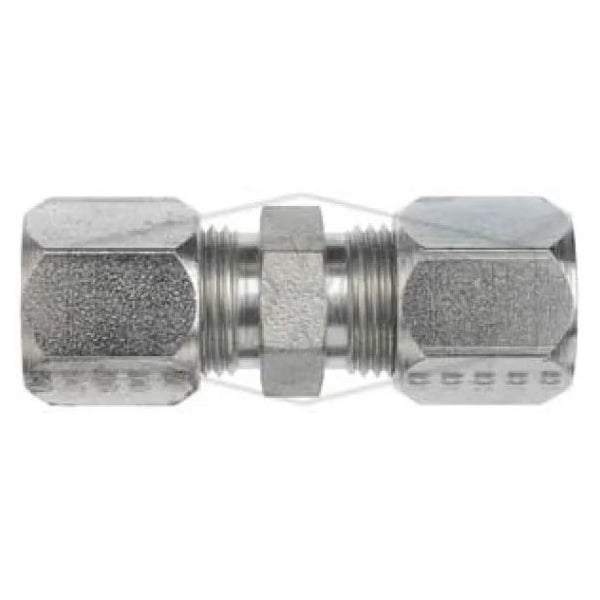 The Right Connection Flareless Bite Tube Union, 1 in Nominal, Male Tube End Style, Steel