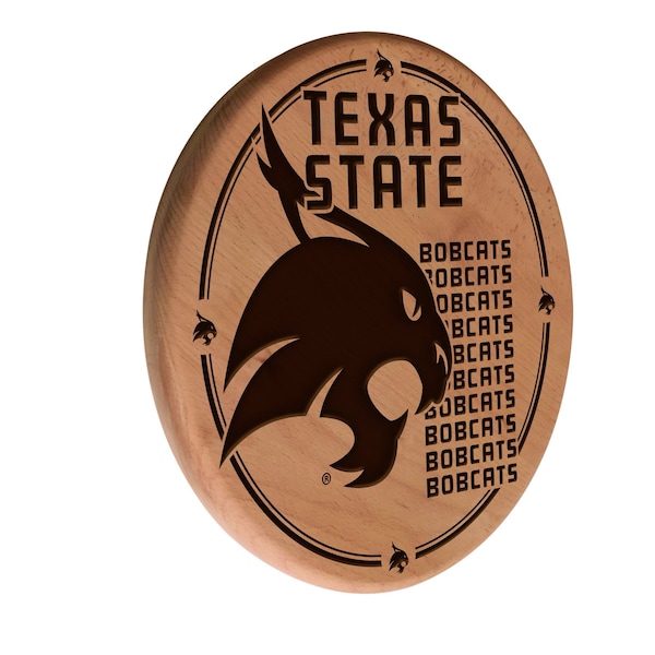 Texas State University 13" Laser Engraved Solid Wood Sign