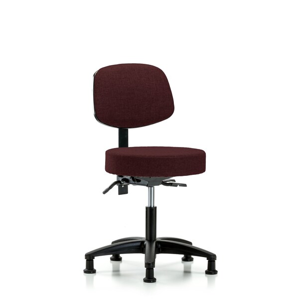 Desk Stool, Fabric, Bk, Tilt Glides, Bur