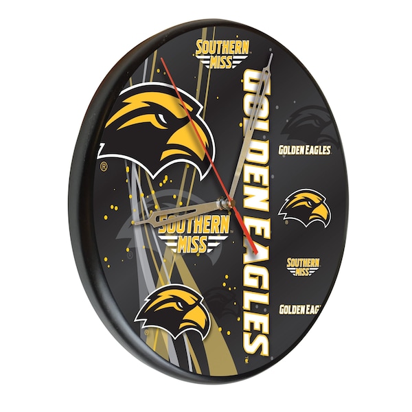 University of Southern Mississippi 13" Solid Wood Clock