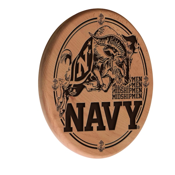 US Naval Academy 13" Laser Engraved Solid Wood Sign