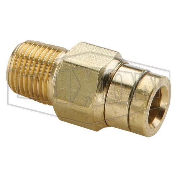 Legris by  Push-In Straight Connector, 1/2 in Nominal, MNPT x Tube, 250 psi Pressure, Brass, Domesti