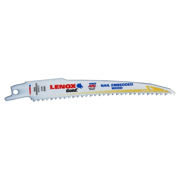 6 in L x 6 TPI Reciprocating Saw Blade, 25 PK