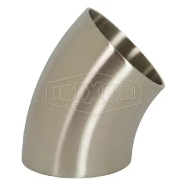 Weld Elbow, 45 deg Elbow, 2 in Nominal, 0.065 in Thickness, 316L SS, Polished, Domestic