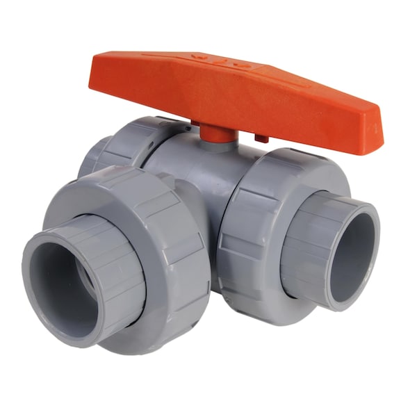 Manual 3-Way Ball Valve, 2", CPVC