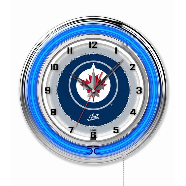 Winnipeg Jets Double Neon 19" Clock, NHL