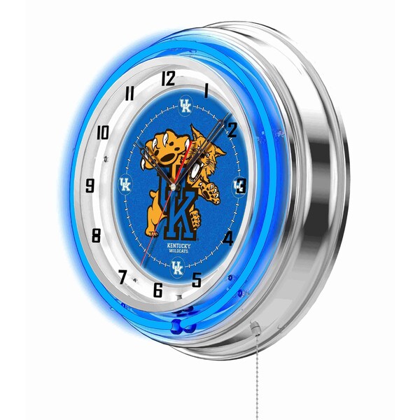 University of Kentucky Double Neon 19" Clock (Wildcat)