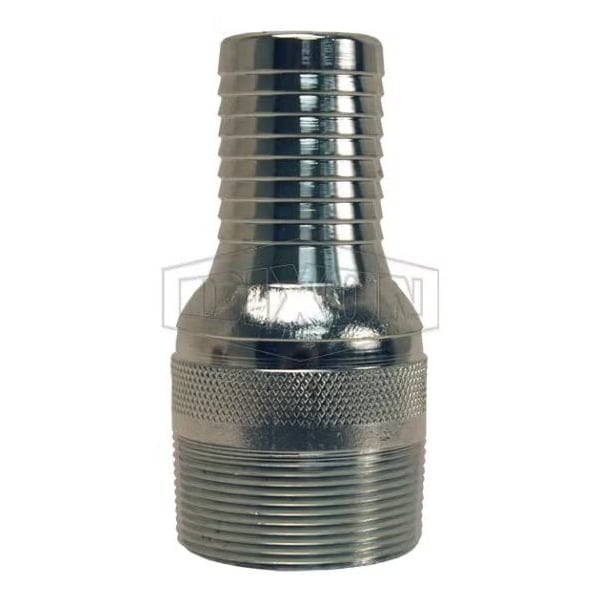 Jump Size King Combination Nipple, 2-1/2 in x 5-3/16 in L NPT x Hose Shank, Carbon Steel, Zinc Plat
