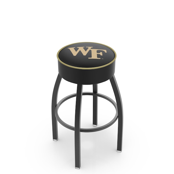 25" 4" Wake Forest Cushion Seat, Blk Wrinkle Base Swivel Bar Stool