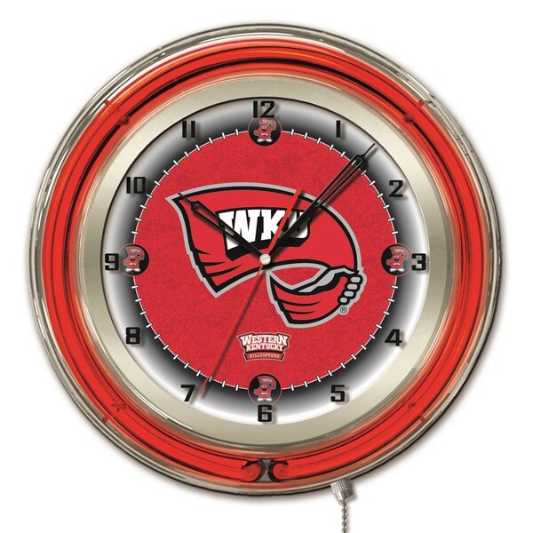 Western Kentucky University Double Neon 19" Clock