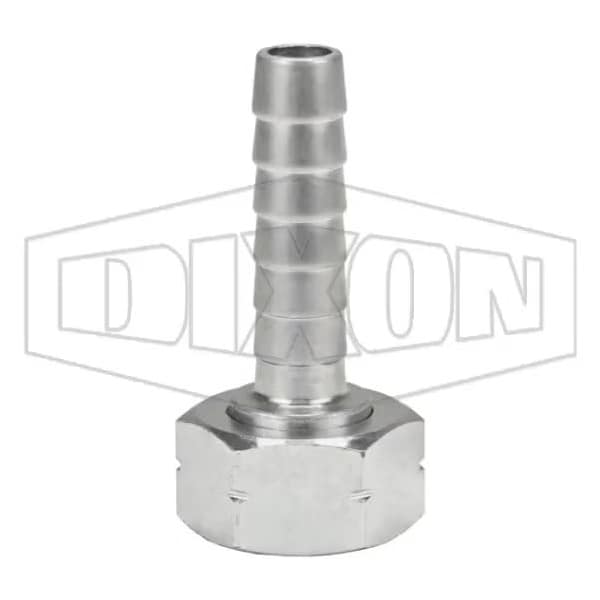 Long Shank Coupling, 3/4 x 3/8 in Nominal, Female Garden Hose Thread x Hose End Style, Domestic