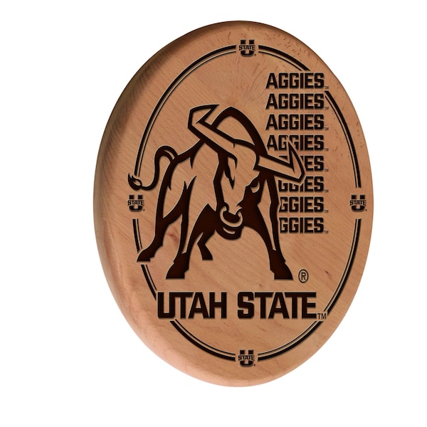 Utah State University 13" Laser Engraved Solid Wood Sign
