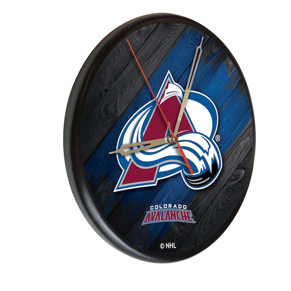 Colorado Avalanche 13" Solid Wood Clock