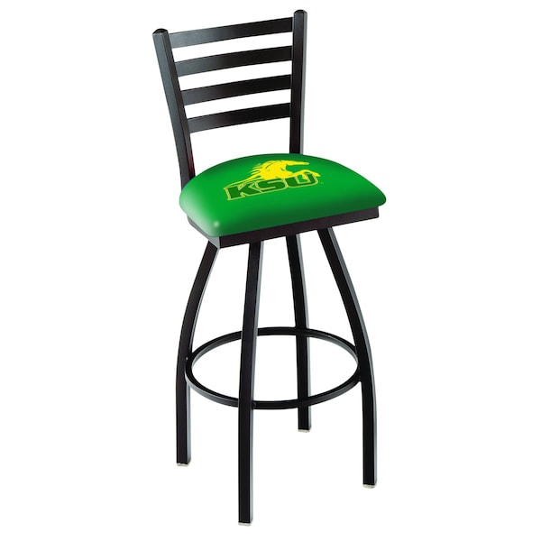 25" Blk Wrinkle Kentucky State University Swivel Bar Stool, Ladder Back