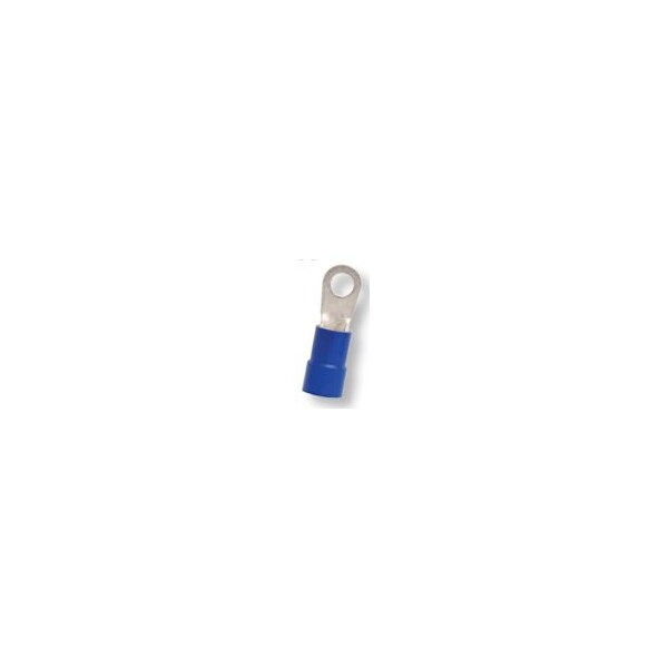 Ring Terminal, 5/16 in Stud Size, 6 AWG, 600 V, Vinyl Insulated, 250 PK