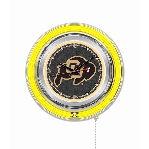 University of Colorado Double Neon 15" Clock