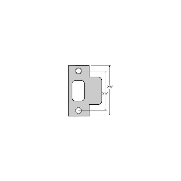 2-3/4 x 1-1/8 Metal Satin Chrome Jamb Strike