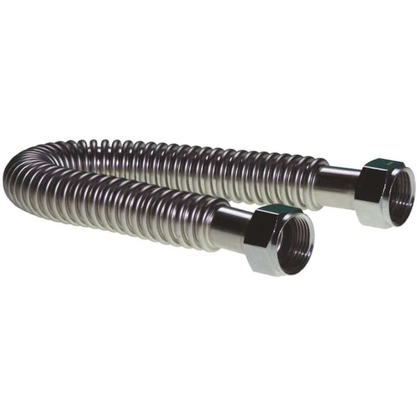 3/4 in. I.D. Stainless Steel Flex With 3/4 in. FIP x 3/4 in. FIP x 24 In