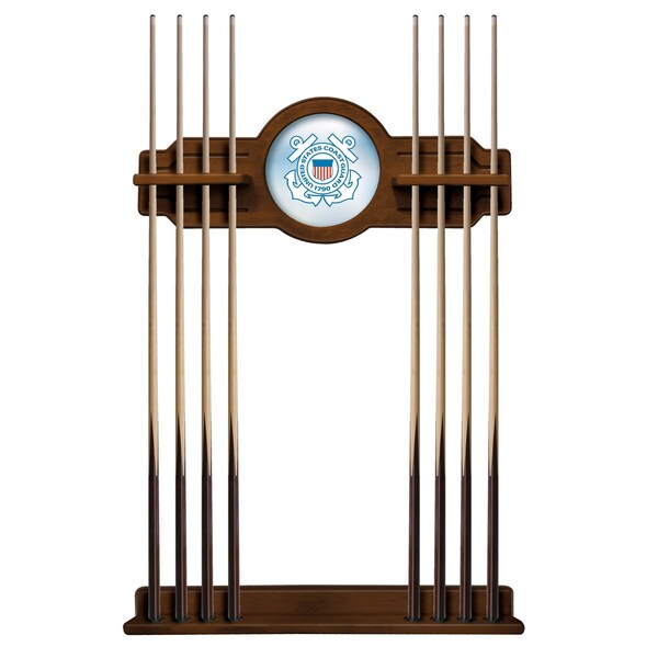 U.S. Coast Guard Cue Rack in Chardonnay Finish