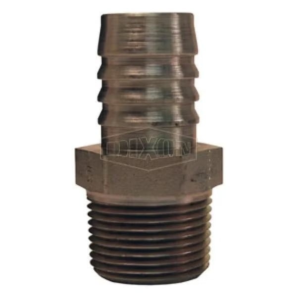 Suction and Return Line Hydraulic Swivel Stem, 1-11-1/2 x 1 in Nominal, MNPT x Hose Barb, Steel, Dom