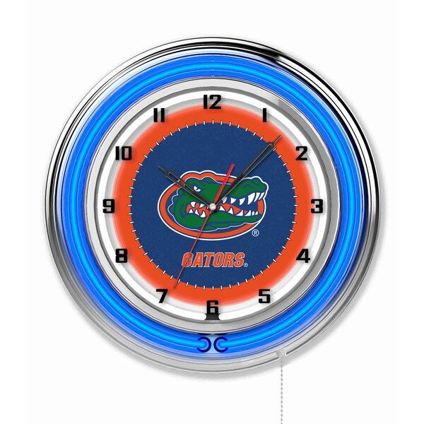 University of Florida Double Neon 19" Clock