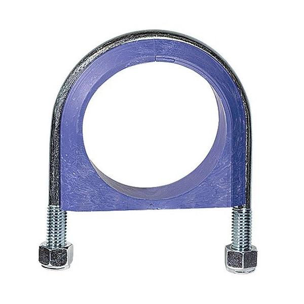 U-Bolt Pipe Clamp, 3.37"H, 1.25"PipeSize