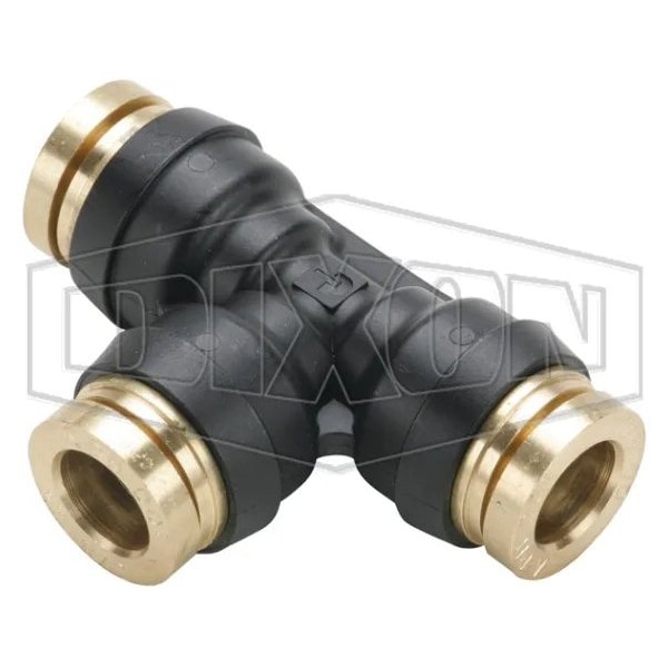 Legris by  Push-In Union Tee, 5/32 in Nominal, Tube, 250 psi Pressure, Brass, Domestic