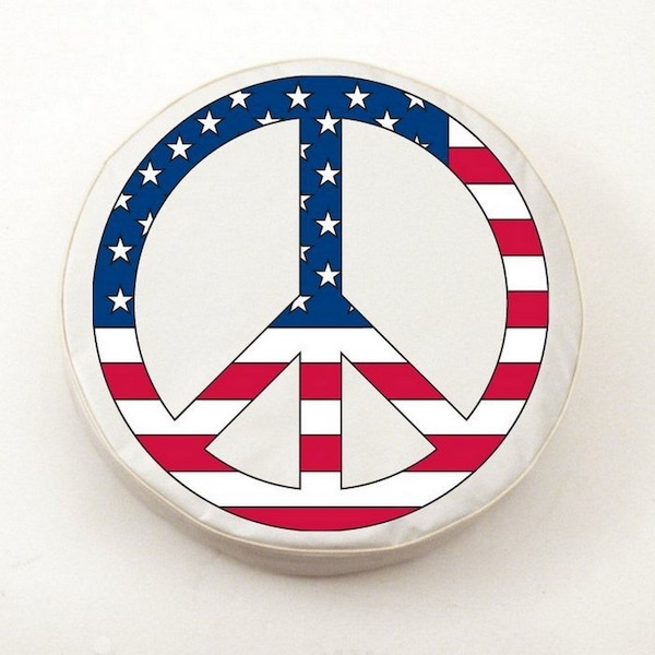 21-1/2" x 8" USA Peace Sign Tire Cover