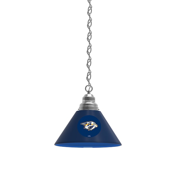 Nashville Predators Pendant Light, Chrome Fixture